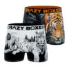 CRAZYBOXER Outdoor Tigers Men's Boxer Briefs (2 Pack)