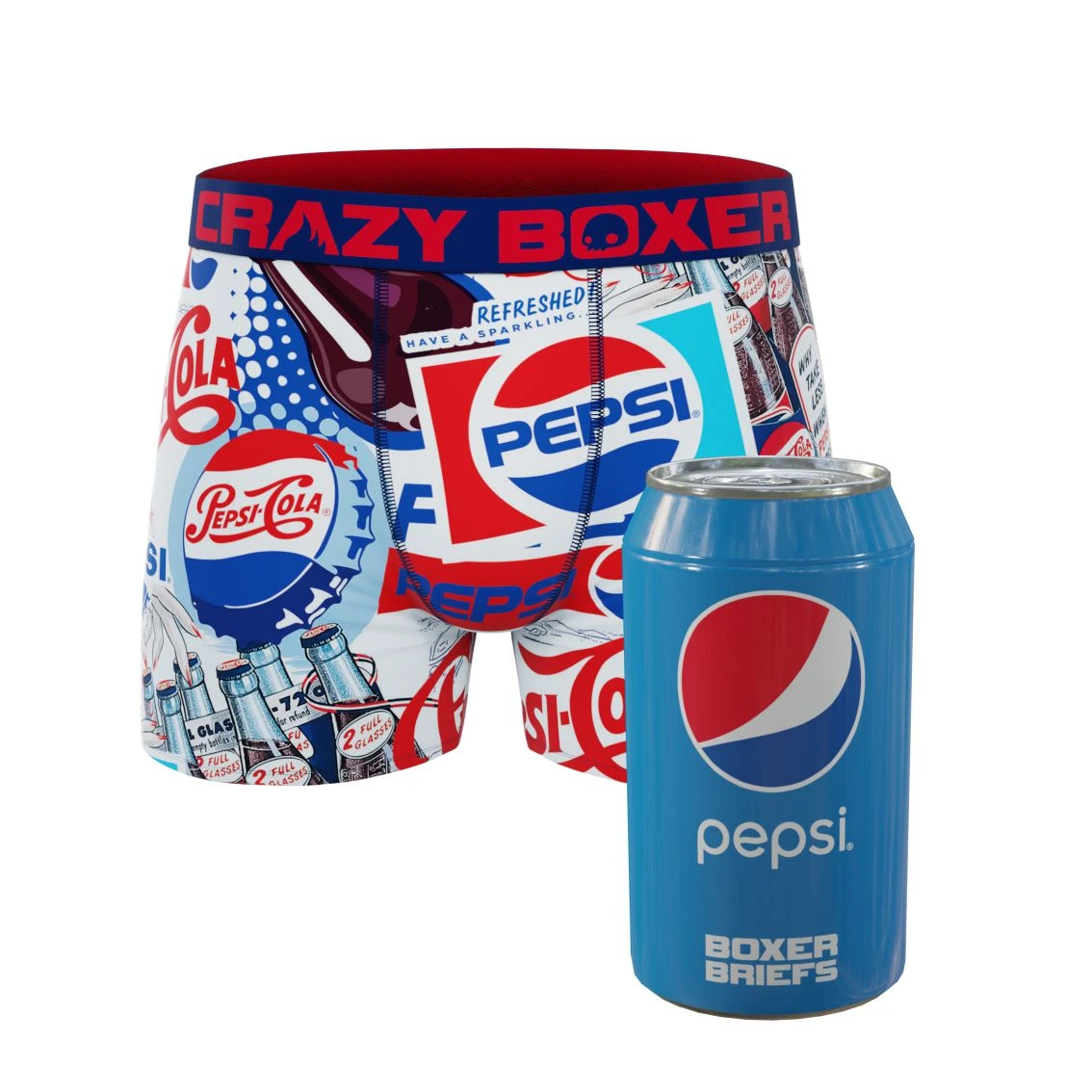 CRAZYBOXER Pepsi Vintage Men's Boxer Briefs (Creative Packaging) 1 CRAZYBOXER Pepsi Vintage Men's Boxer Briefs (Creative Packaging)