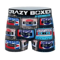 CRAZYBOXER Pepsi Tape Men's Boxer Briefs (Pack 2) -Crazy Boxer CBPEP0101X2A1 6