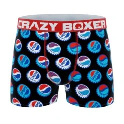 CRAZYBOXER Pepsi All Over Men's Boxer Briefs (2 Pack) 8 CRAZYBOXER Pepsi All Over Men's Boxer Briefs (2 Pack) -Crazy Boxer CBPEP0101X2A3 3