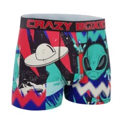 Men's Boxer Briefs - Colorful - Retro Alien -Crazy Boxer CBPOS01ALIN 3