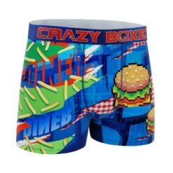 Men's Boxer Briefs - Colorful - Retro Burger 6 Men's Boxer Briefs - Colorful - Retro Burger -Crazy Boxer CBPOS01BURG 3