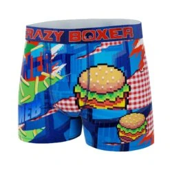 Men's Boxer Briefs - Colorful - Retro Burger 7 Men's Boxer Briefs - Colorful - Retro Burger -Crazy Boxer CBPOS01BURG 4