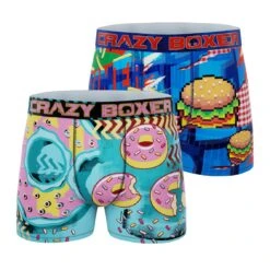 CRAZYBOXER Burger And Donuts Men's Boxer Briefs