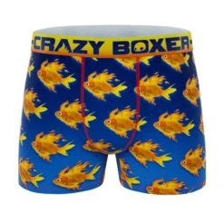 CRAZYBOXER Animals - Shark And GoldfishMen's Boxer Briefs -Crazy Boxer CBPOS01X2A4 6