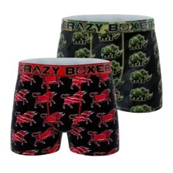 CRAZYBOXER Animals -Rhino And Bull Men's Boxer Briefs