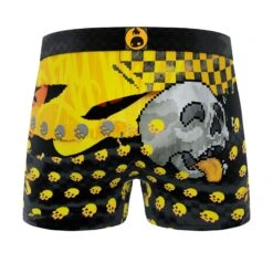 Men's 3-Pack Boxer Briefs - Colorful - Shark And Goldfish - Skulls -Crazy Boxer CBPOS01X3A1 5