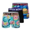Men's 3-Pack Boxer Briefs - Colorful - Burger And Donuts