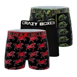 Men's 3-Pack Boxer Briefs - Animals - Bull And Rhino