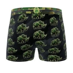 Men's 3-Pack Boxer Briefs - Animals - Bull And Rhino -Crazy Boxer CBPOS01X3A6 5