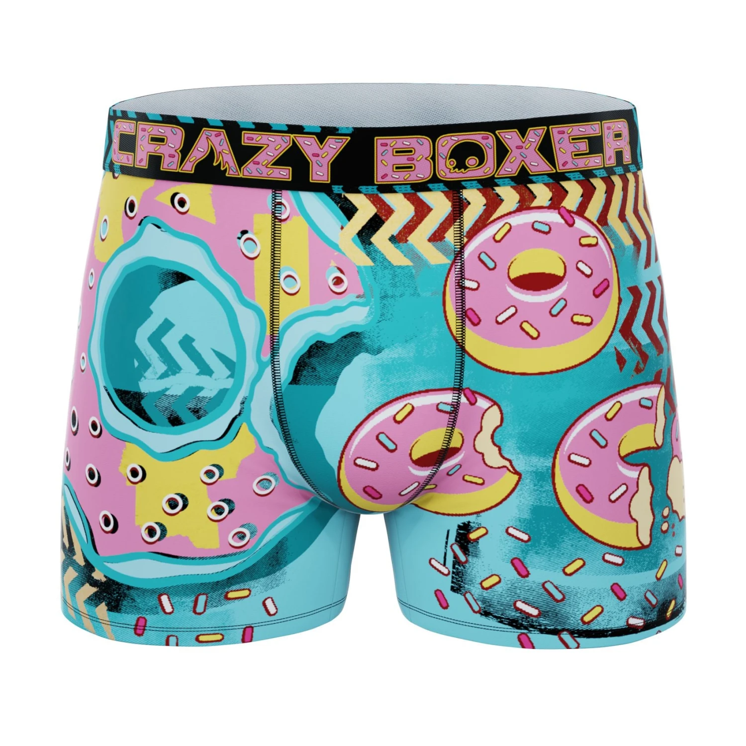 Men's 5-Pack Boxer Briefs - Colorful - Skulls And Donuts 4 Men's 5-Pack Boxer Briefs - Colorful - Skulls And Donuts - Image 4