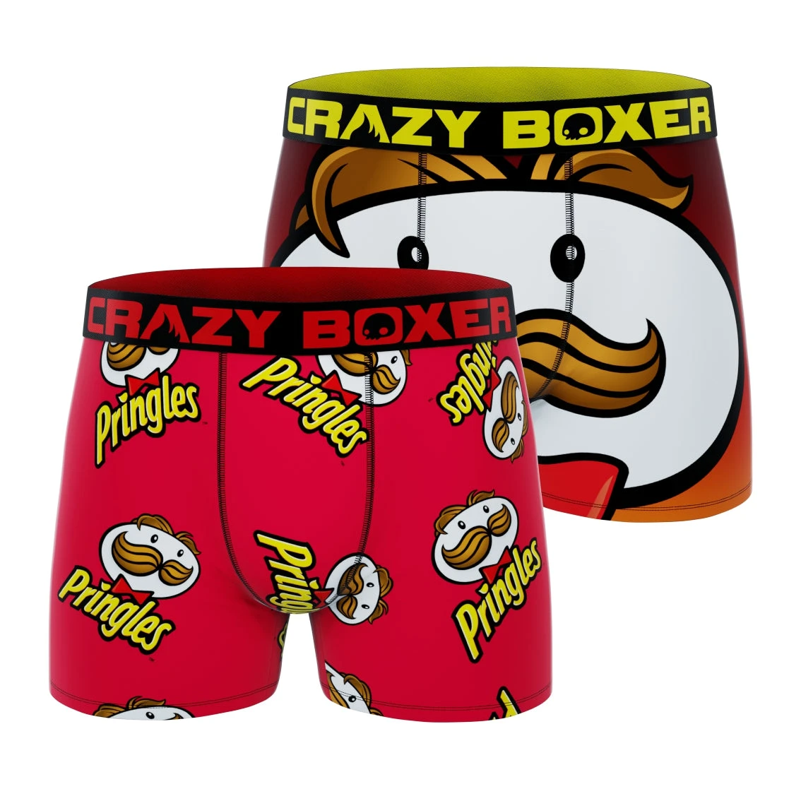 CRAZYBOXER Pringles Face Men's Boxer Briefs (Pack 2) 1 CRAZYBOXER Pringles Face Men's Boxer Briefs (Pack 2)