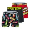 CRAZYBOXERPRINGLES Logo And Tube Men's Boxer Briefs (3 Pack)