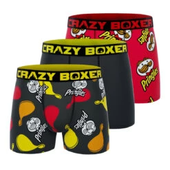 CRAZYBOXER Pringles Chips Men's Boxer Briefs (3 Pack)