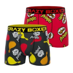 CRAZYBOXER Pringles Faces Men's Boxer Briefs (2 Pack)