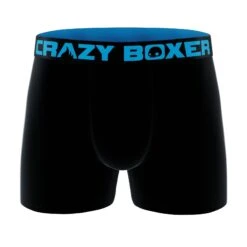 CRAZYBOXER Black And Blue Men's Boxer Briefs