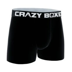 CRAZYBOXER Black Men's Boxer Briefs -Crazy Boxer CBPRM01UNI2 3