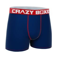 CRAZYBOXER Classic Blue Red Men's Boxer Briefs -Crazy Boxer CBPRM01UNI6 3