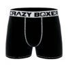 CRAZYBOXER Men's Boxer Briefs Black With White Stiches
