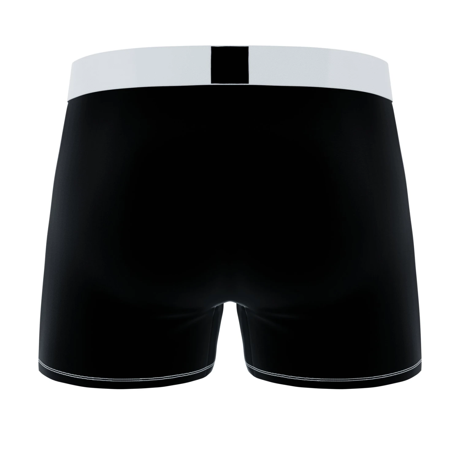 CRAZYBOXER Men's Boxer Briefs Black With White Stiches 2 CRAZYBOXER Men's Boxer Briefs Black With White Stiches - Image 2