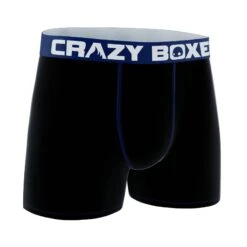 CRAZYBOXER Classic Black Blue Men's Boxer Briefs 6 CRAZYBOXER Classic Black Blue Men's Boxer Briefs -Crazy Boxer CBPRM01UNI8 3