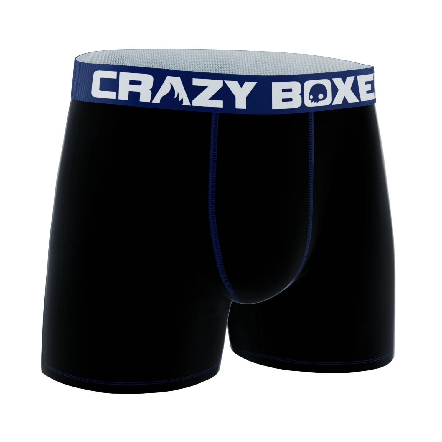 CRAZYBOXER Classic Black Blue Men's Boxer Briefs 3 CRAZYBOXER Classic Black Blue Men's Boxer Briefs - Image 3