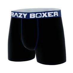 CRAZYBOXER Classic Black Blue Men's Boxer Briefs 7 CRAZYBOXER Classic Black Blue Men's Boxer Briefs -Crazy Boxer CBPRM01UNI8 4