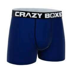 CRAZYBOXER Black Purple Stiches Men's Boxer Briefs -Crazy Boxer CBPRM01UNI9 3