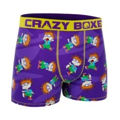 CRAZYBOXER Rugrats Purple Men's Boxer Briefs 6 CRAZYBOXER Rugrats Purple Men's Boxer Briefs -Crazy Boxer CBRUG0102PURP 3