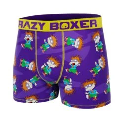 CRAZYBOXER Rugrats Purple Men's Boxer Briefs 7 CRAZYBOXER Rugrats Purple Men's Boxer Briefs -Crazy Boxer CBRUG0102PURP 4