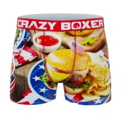 CRAZYBOXER USA Men's Boxer Briefs (Pack 2) -Crazy Boxer CBSEA0101X2A5 6