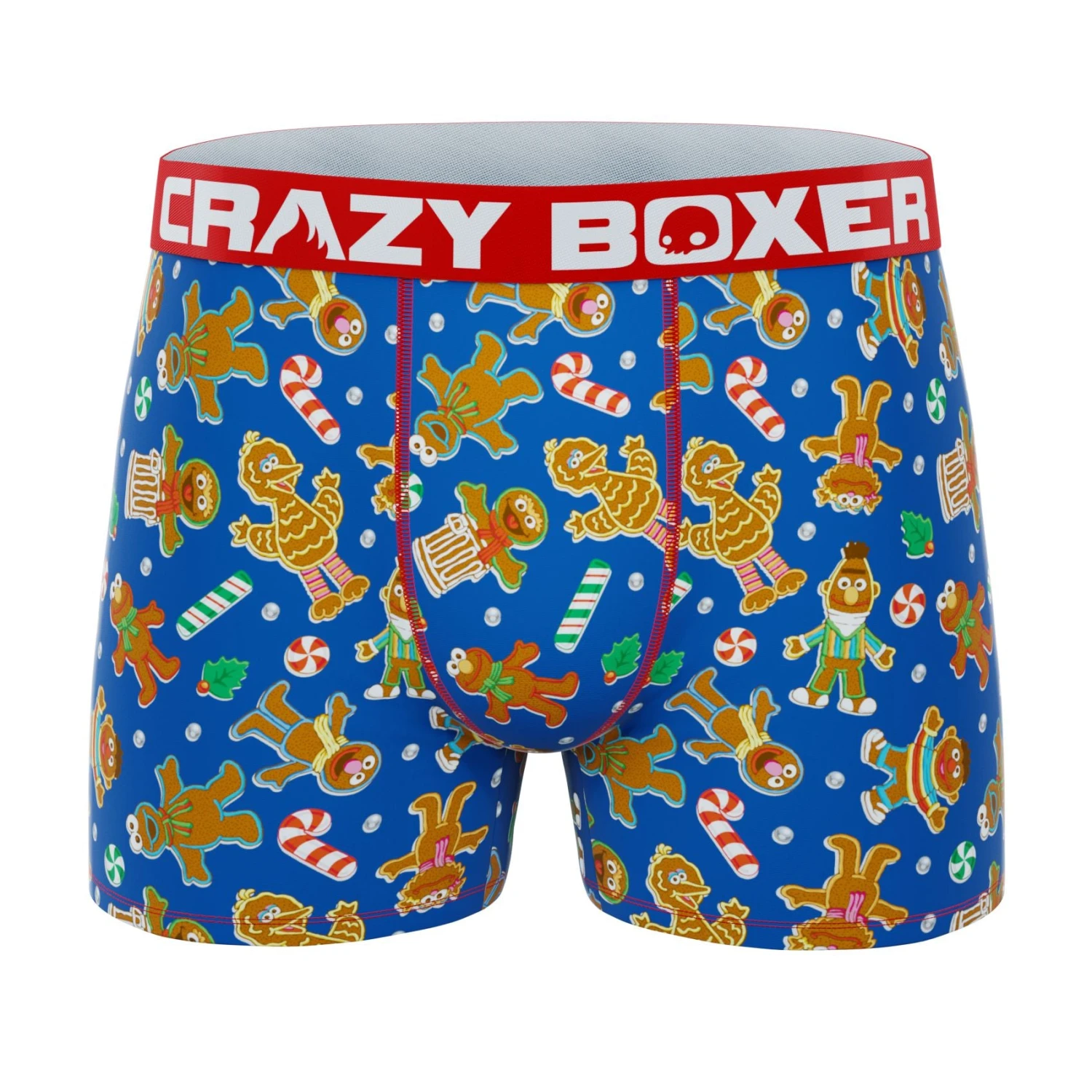 CRAZYBOXER Sesame Street Cookie Santa Monster Men's Boxer Briefs 1 CRAZYBOXER Sesame Street Cookie Santa Monster Men's Boxer Briefs
