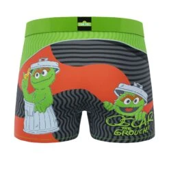 CRAZYBOXER Sesame Street Oscar Men's Boxer Briefs (Creative Packaging) -Crazy Boxer CBSES01OSCN 2