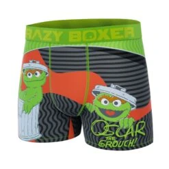CRAZYBOXER Sesame Street Oscar Men's Boxer Briefs (Creative Packaging) -Crazy Boxer CBSES01OSCN 4