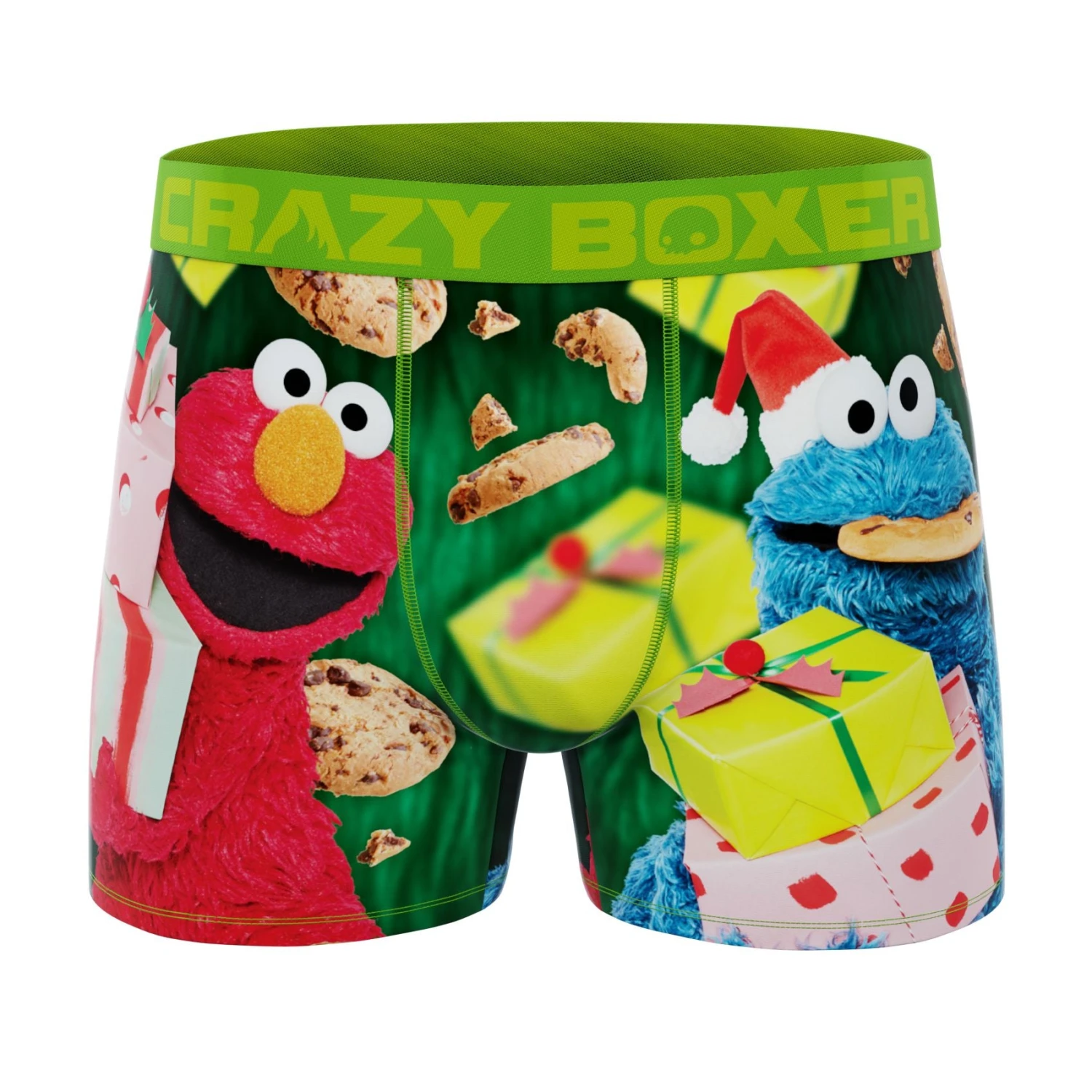 CRAZYBOXER Sesame Street Cookies & Gifts Men's Boxer Briefs 1 CRAZYBOXER Sesame Street Cookies & Gifts Men's Boxer Briefs