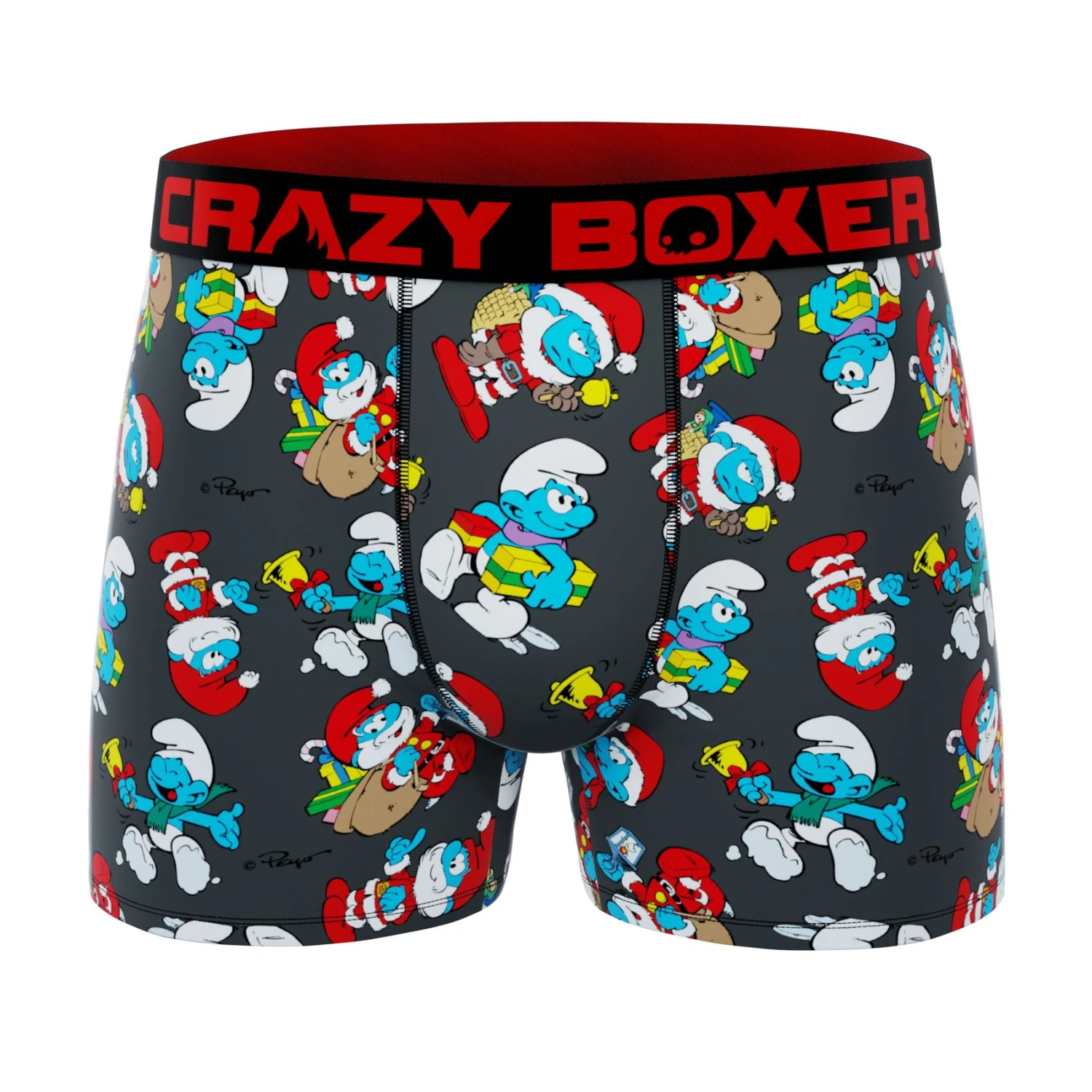 CRAZYBOXER The Smurfs Christmas Men's Boxer Briefs 1 CRAZYBOXER The Smurfs Christmas Men's Boxer Briefs