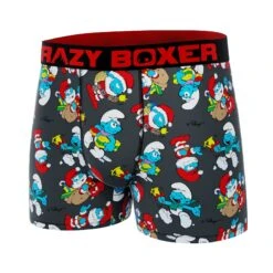 CRAZYBOXER The Smurfs Christmas Men's Boxer Briefs 7 CRAZYBOXER The Smurfs Christmas Men's Boxer Briefs -Crazy Boxer CBSMU01XMAS 4