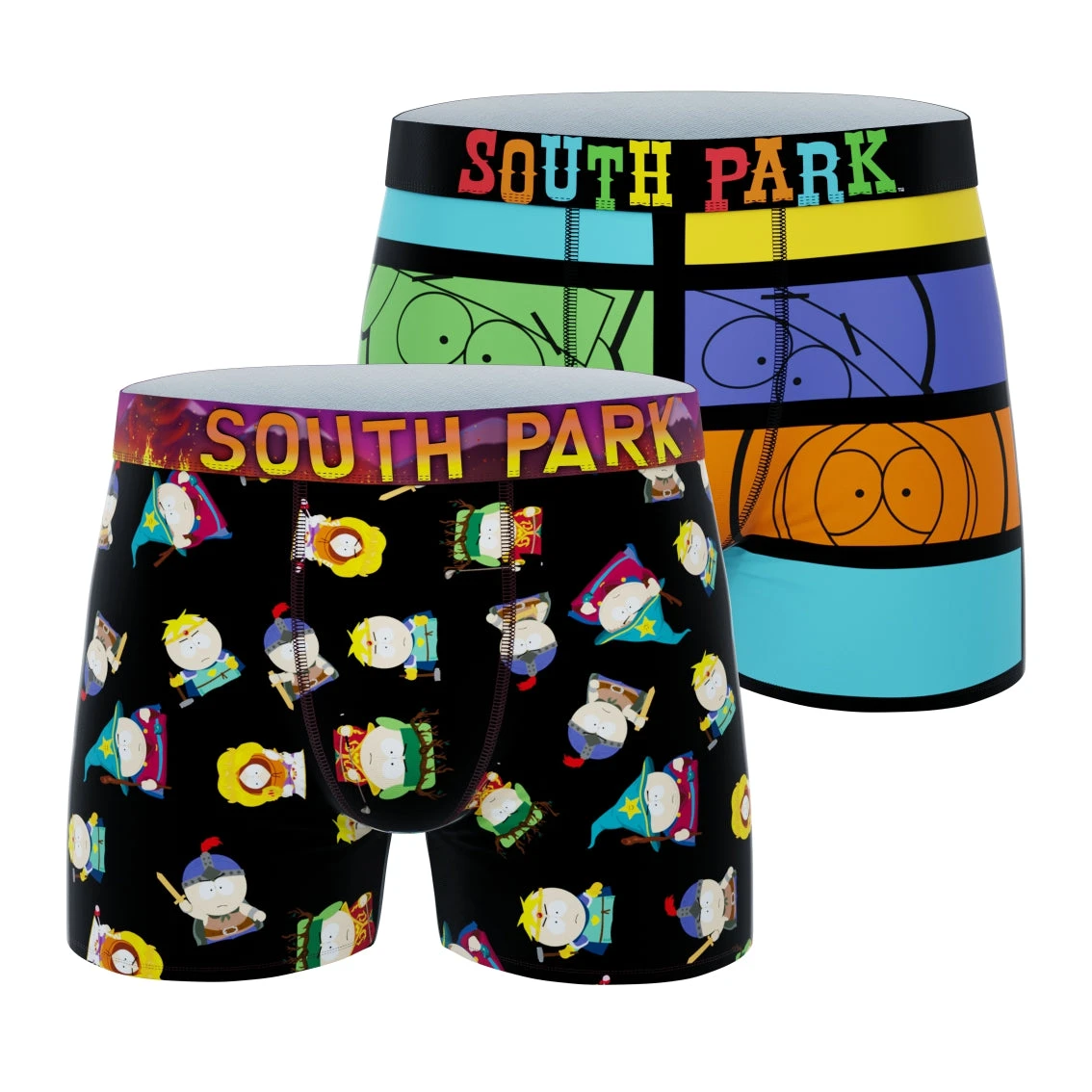 Men's South Park 2-Pack Stick & Faces Boxer Briefs 1 Men's South Park 2-Pack Stick & Faces Boxer Briefs