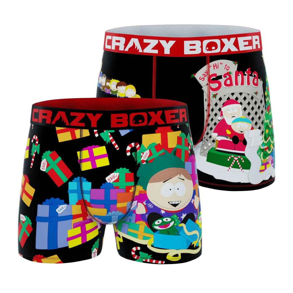 CRAZYBOXER South Park Holidays Men's Boxer Briefs (2 Pack) 1 CRAZYBOXER South Park Holidays Men's Boxer Briefs (2 Pack)