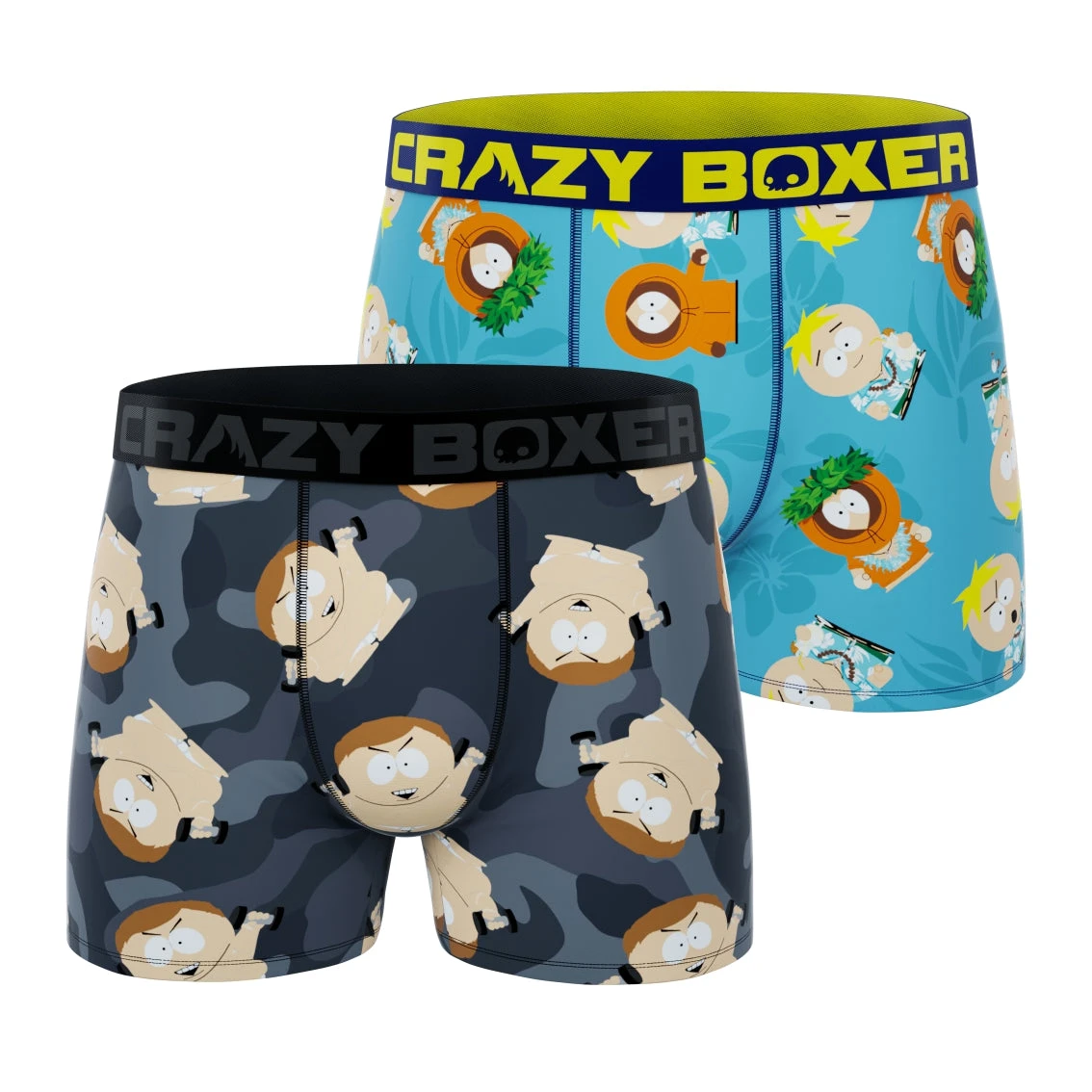 CRAZYBOXER South Park Tropical + Cartman Ripped Men's Boxer Briefs (2 Pack) 1 CRAZYBOXER South Park Tropical + Cartman Ripped Men's Boxer Briefs (2 Pack)