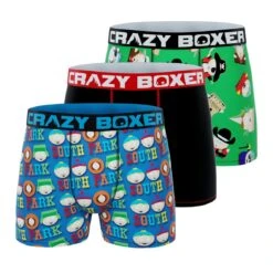 CRAZYBOXER South Park Faces Men's Boxer Briefs (3 Pack)