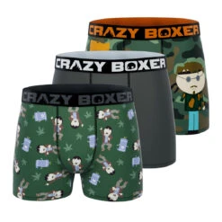 CRAZYBOXER South Park Mili Men's Boxer Briefs (Pack 3)