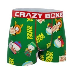 CRAZYBOXER South Park Xmas Green Men's Boxer Briefs -Crazy Boxer CBSOU01GREN 3