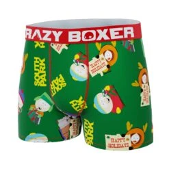 CRAZYBOXER South Park Xmas Green Men's Boxer Briefs -Crazy Boxer CBSOU01GREN 4