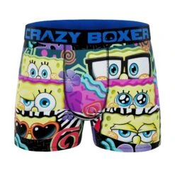 CRAZYBOXER Spongebob Gold Men's Boxer Briefs (6 Pack) -Crazy Boxer CBSPB0101X6A3 1