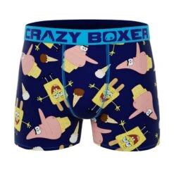 CRAZYBOXER Spongebob Ice Cream Head Men's Boxer Briefs (3 Pack) -Crazy Boxer CBSPB0102X3C2 8