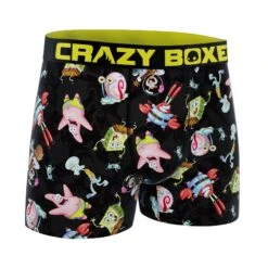 CRAZYBOXER Men's Spongebob All Stars Men's Boxer Briefs -Crazy Boxer CBSPB0103ALOV 3