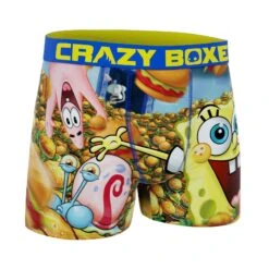 CRAZYBOXER Spongebob Burger Men's Boxer Briefs -Crazy Boxer CBSPB0103BURG 3