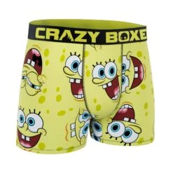 Men's Spongebob Faces Boxer Briefs -Crazy Boxer CBSPB0103FACE 3