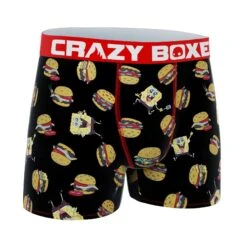 CRAZYBOXER SpongeBob Burger Box Men's Boxer Briefs (Creative Packaging) -Crazy Boxer CBSPB0103FOODN 3